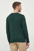 Бавовняний лонгслів Gant колір зелений однотонний