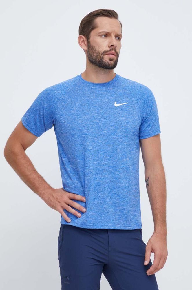 Тренувальна футболка Nike меланж колір блакитний