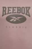 Бавовняна футболка Reebok Classic колір коричневий з принтом