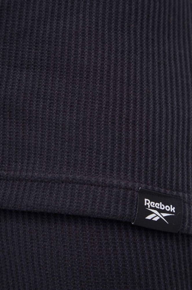 Футболка Reebok Classic чоловічий колір чорний однотонний фото 5