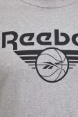 Бавовняна футболка Reebok Classic Basketball колір сірий з принтом
