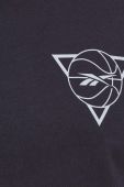 Бавовняна футболка Reebok Classic Basketball колір чорний з принтом (3569983)