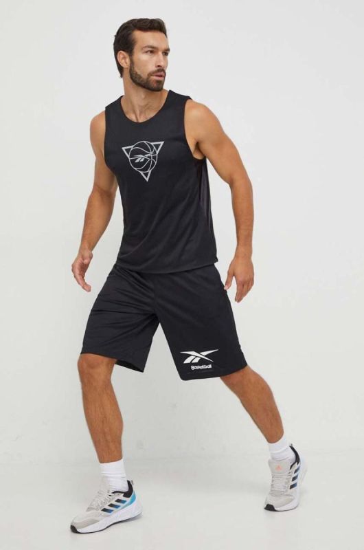 Футболка Reebok Classic Basketball чоловіча колір чорний фото 2
