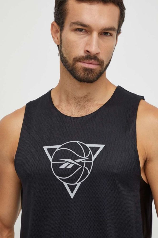Футболка Reebok Classic Basketball чоловіча колір чорний фото 4
