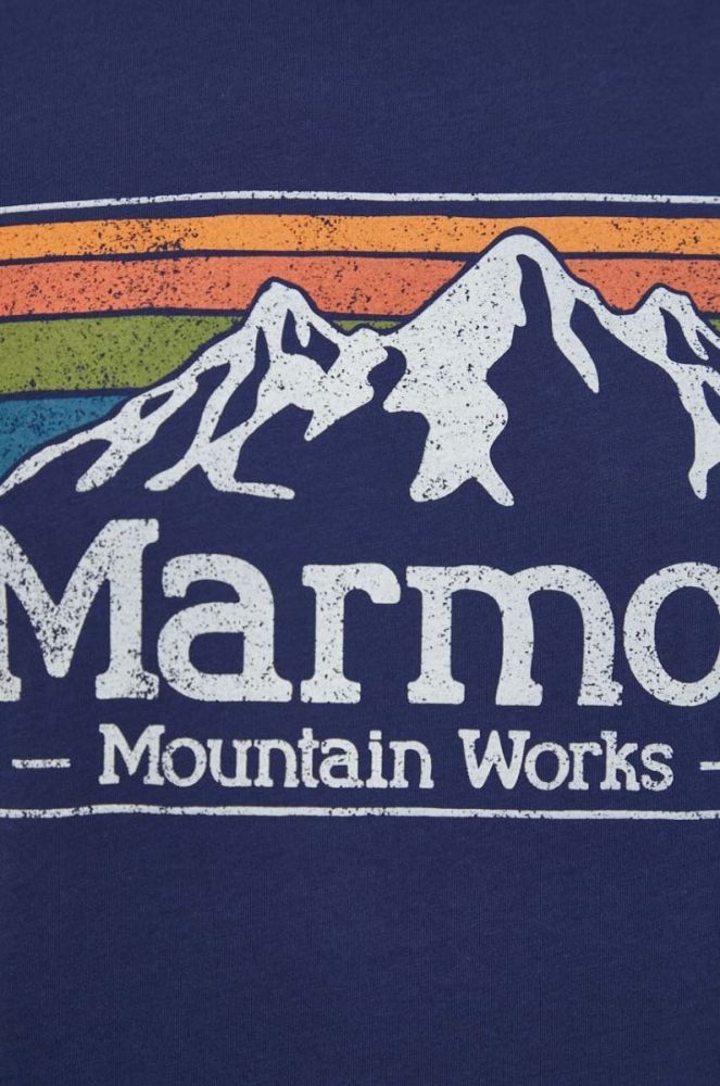 Спортивна футболка Marmot MMW Gradient колір синій з принтом фото 5