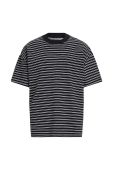 Бавовняна футболка AllSaints RICKY SS CREW колір чорний візерунок