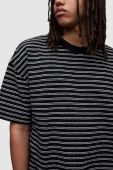 Бавовняна футболка AllSaints RICKY SS CREW колір чорний візерунок