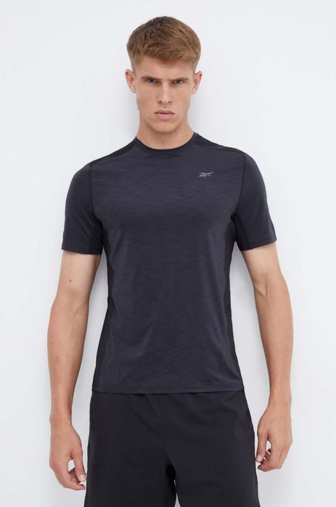 Тренувальна футболка Reebok ACTIVCHILL Athlete колір чорний меланж