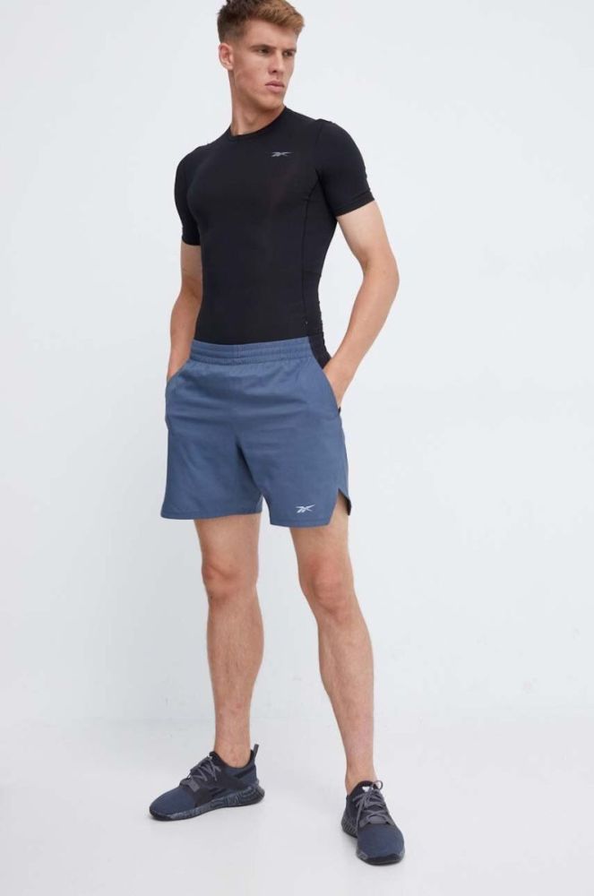 Тренувальна футболка Reebok Compression колір чорний однотонна фото 2
