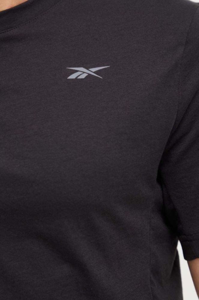 Тренувальна футболка Reebok Strength Athlete колір чорний однотонна фото 5