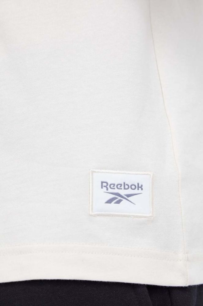 Бавовняна футболка Reebok Classic колір бежевий однотонний фото 5