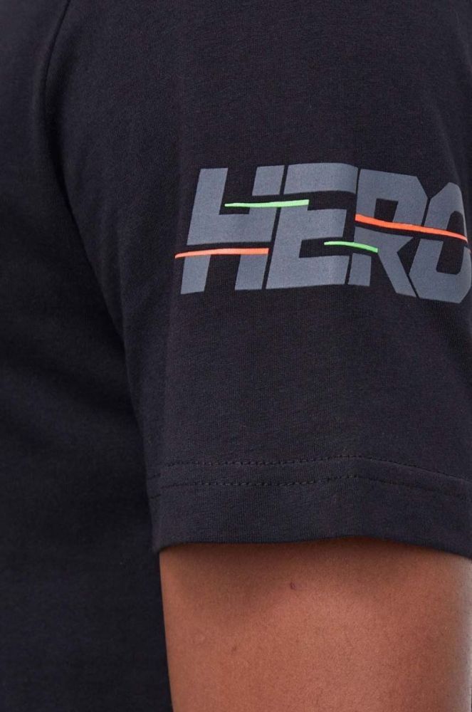Бавовняна футболка Rossignol HERO чоловіча колір чорний з принтом (3628199) фото 5