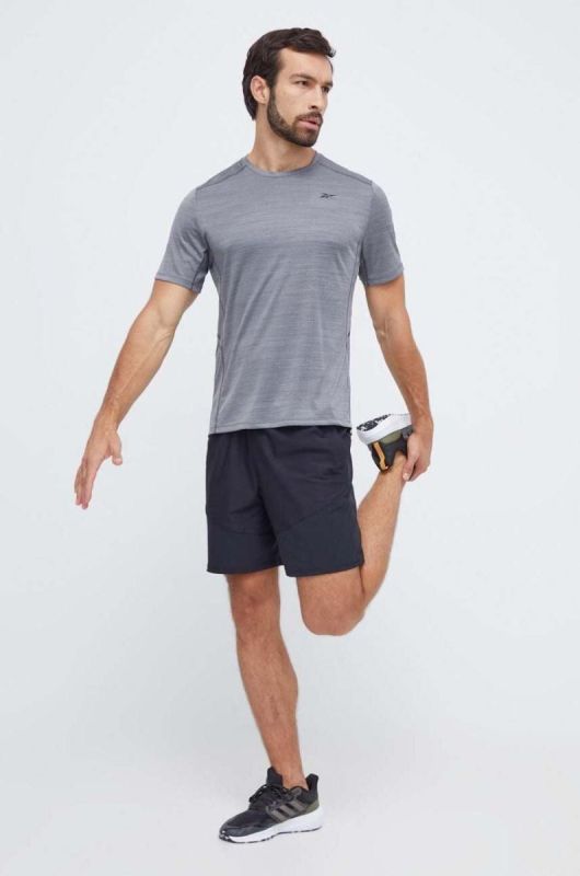 Тренувальна футболка Reebok Motionfresh Athlete колір сірий меланж фото 2