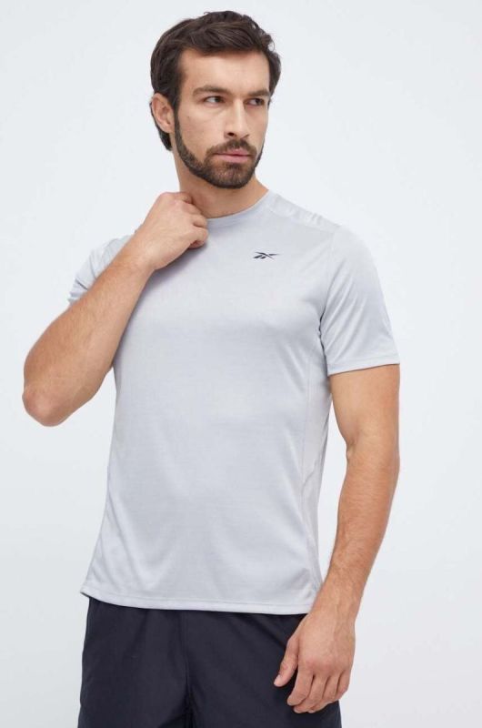 Тренувальна футболка Reebok Motionfresh Athlete колір сірий однотонна фото 2