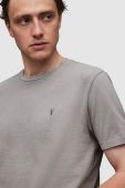 Футболка AllSaints MD095Z OSSAGE SS CREW чоловіча колір сірий однотонна