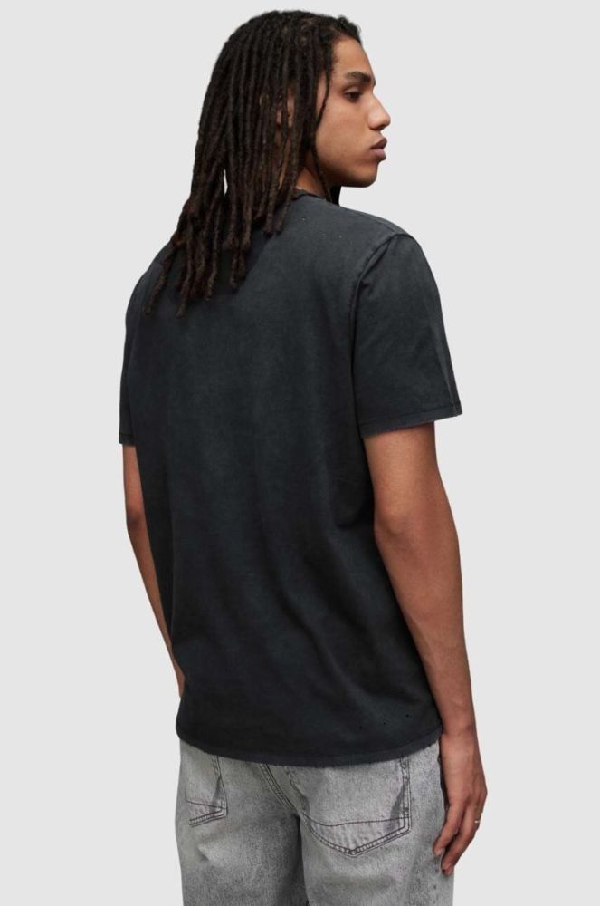 Футболка AllSaints MG017Z PARLOUR SS CREW чоловіча колір чорний візерунок фото 3