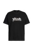 Футболка AllSaints MG053Z SPLINTERED SS CREW чоловіча колір чорний з принтом