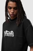 Футболка AllSaints MG053Z SPLINTERED SS CREW чоловіча колір чорний з принтом