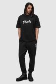 Футболка AllSaints MG053Z SPLINTERED SS CREW чоловіча колір чорний з принтом