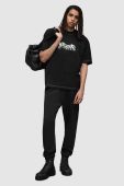 Футболка AllSaints MG053Z SPLINTERED SS CREW чоловіча колір чорний з принтом