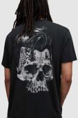 Футболка AllSaints MG067Z RELICS SS CREW чоловіча колір чорний візерунок