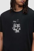 Футболка AllSaints MG067Z RELICS SS CREW чоловіча колір чорний візерунок
