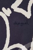 Бавовняна футболка Desigual x Disney чоловіча колір синій візерунок