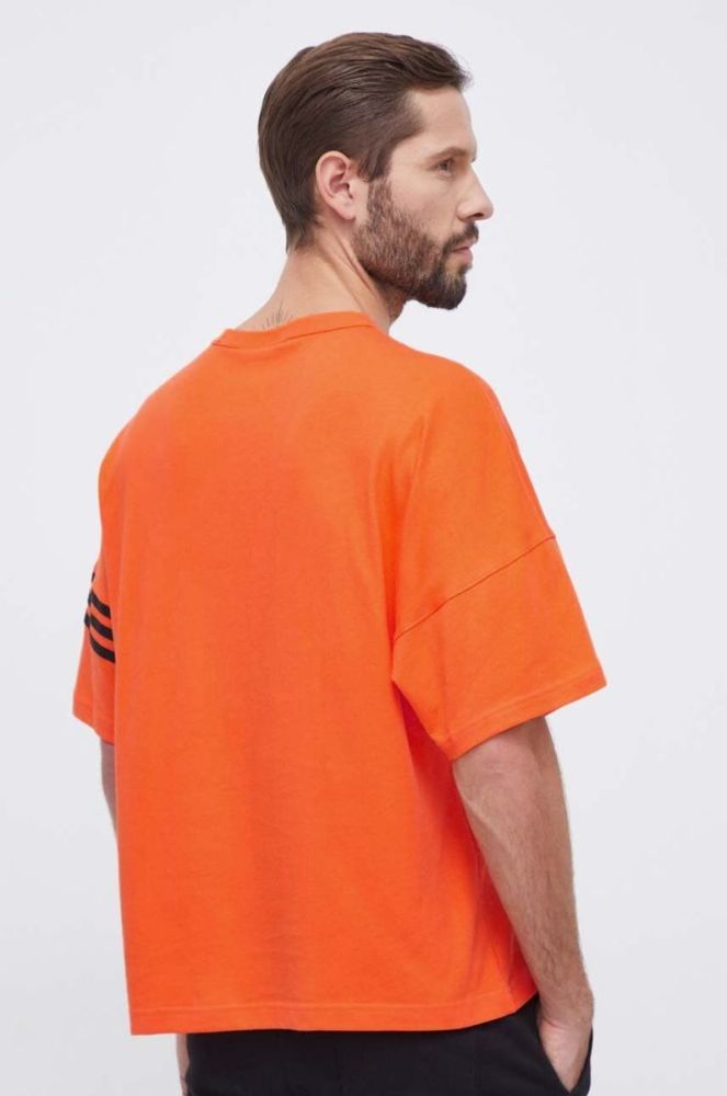 Бавовняна футболка adidas Originals чоловічий колір помаранчевий з аплікацією (3655790) фото 3