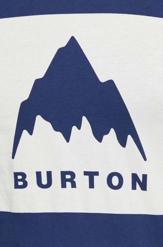Бавовняна футболка Burton чоловічий колір синій з принтом фото 5