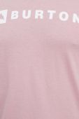 Бавовняна футболка Burton чоловічий колір рожевий з принтом