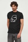 Футболка Karl Lagerfeld чоловічий колір чорний з принтом (3635603)