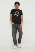 Футболка Karl Lagerfeld чоловічий колір чорний з принтом (3635603)