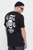 Бавовняна футболка Vans чоловічий колір чорний з принтом (3681624)