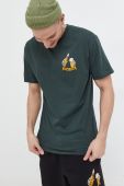 Бавовняна футболка Vans чоловічий колір зелений з принтом (3681629)