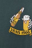 Бавовняна футболка Vans чоловічий колір зелений з принтом (3681629)
