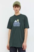 Бавовняна футболка Vans чоловічий колір зелений з принтом (3687198)