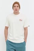 Бавовняна футболка Vans чоловічий колір бежевий з принтом (3681657)