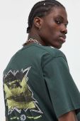 Бавовняна футболка Vans чоловічий колір зелений з принтом (3679617)