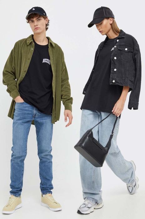 Бавовняна футболка Dickies колір чорний з принтом (3510630)