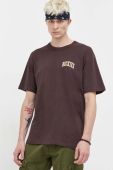 Бавовняна футболка Dickies колір коричневий з принтом