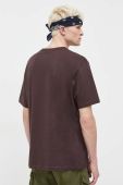 Бавовняна футболка Dickies колір коричневий з принтом