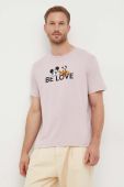 Бавовняна футболка United Colors of Benetton x Disney колір рожевий з принтом