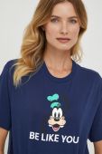 Бавовняна футболка United Colors of Benetton x Disney колір синій з принтом