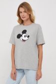 Бавовняна футболка United Colors of Benetton DISNEY колір сірий з принтом