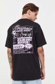 Бавовняна футболка Vertere Berlin колір чорний з принтом (3622761)
