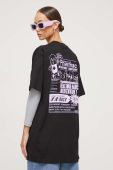 Бавовняна футболка Vertere Berlin колір чорний з принтом (3622761)