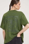 Бавовняна футболка Guess Originals колір зелений однотонний