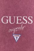Бавовняна футболка Guess Originals колір фіолетовий з принтом