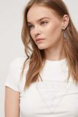 Футболка Guess Originals колір бежевий з принтом