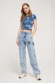 Футболка Guess Originals візерунок колір блакитний
